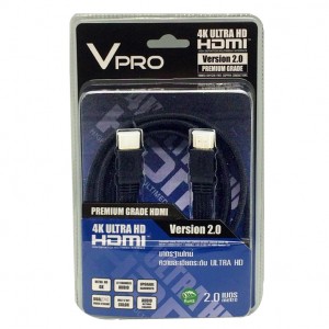 สาย FLAT HDMI Version 2.0 UHD ความยาว 2 เมตร by Vpro f024k